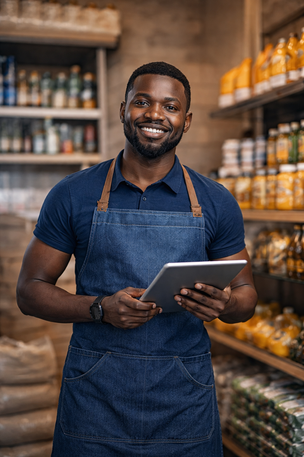 Business owner using Edah solutions to grow his business